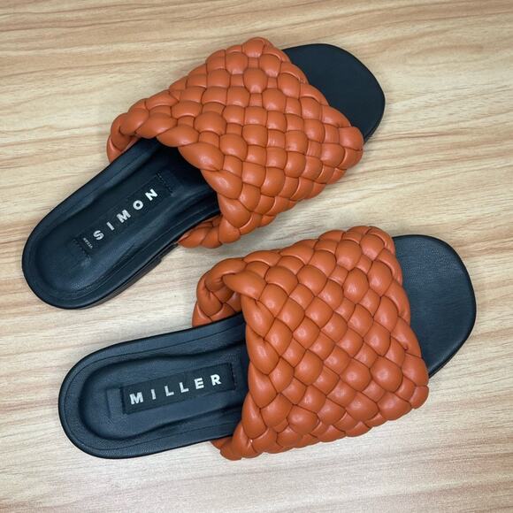 Simon Miller Vegan Slit Slide Sandals in Spice 6 - Picture 9 of 12